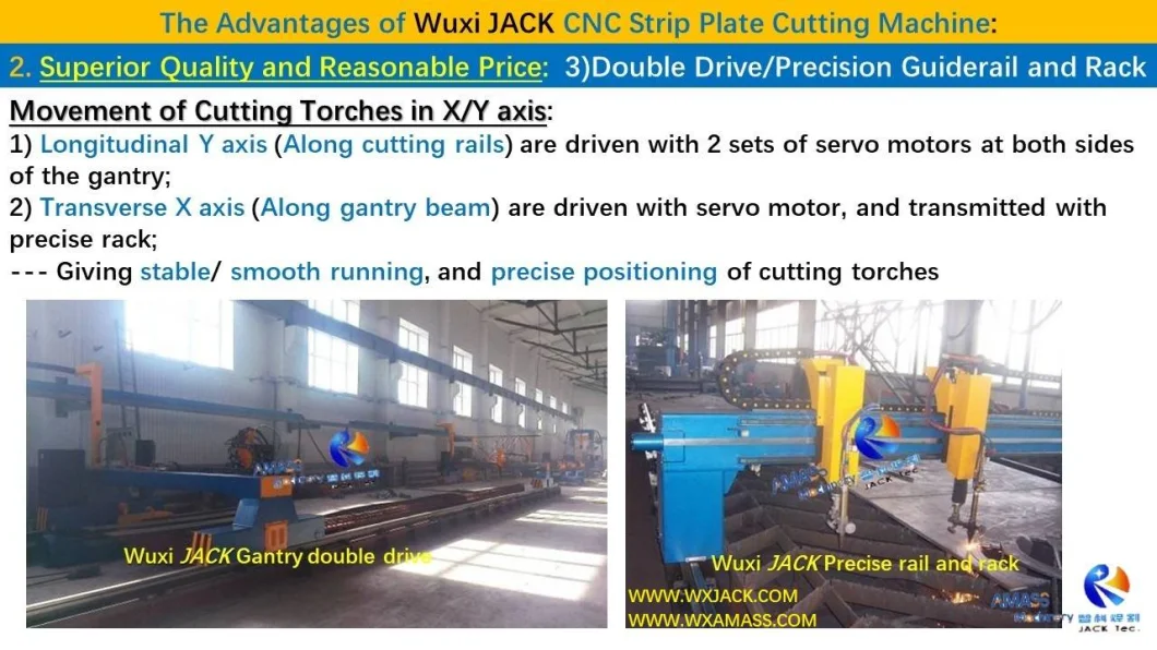 CNC Strip Triple Gantry Moving Single Double Drive Oxygen Flame Plasma Sheet Metal Cut Plate Cutting Drilling Machine