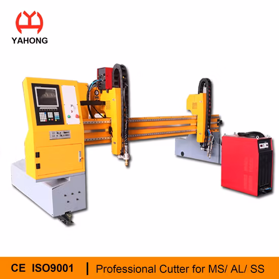 Heavy Duty Gantry CNC Plasma Cutting Machines Cutter with Two Heads for Plasma and Flame