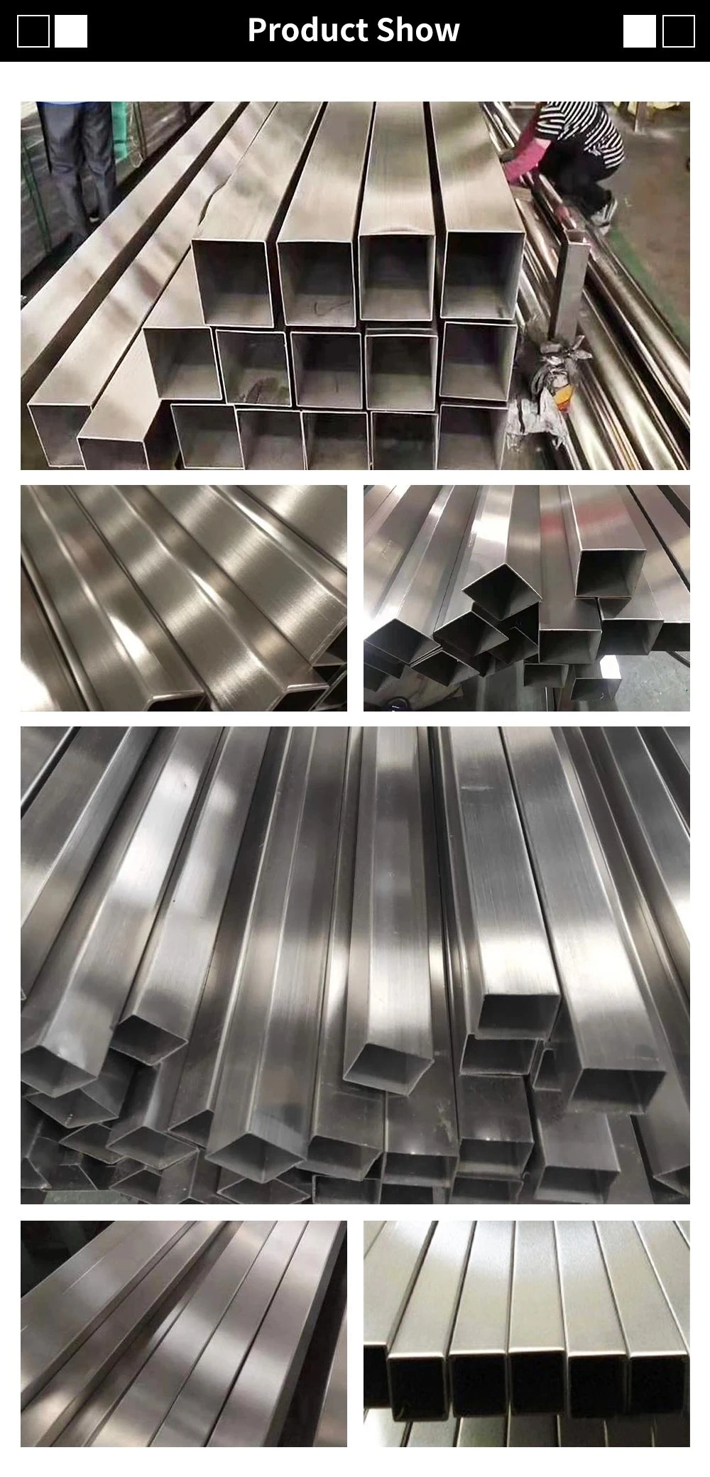China Supplier Provide Top Quality Best Price Cold Rolled Standard 201, 202, 304, 316, 430 Stainless Steel Square Pipe