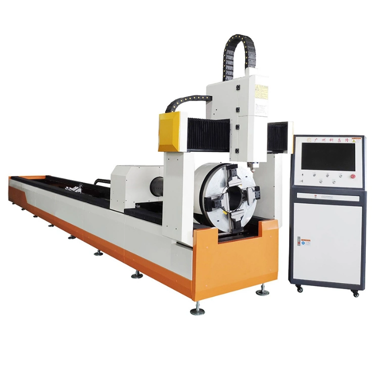 Professional Tube Laser Cutting Machine 1500W Metal Pipe CNC Fiber Laser Cutter